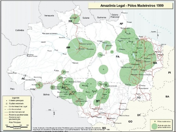 Amazônia Legal - Pólos Madereiros